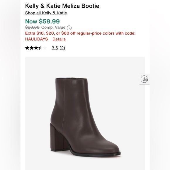 Kelly & Katie Meliza Chic Brown Ankle Booties Women’s US Size 7 - Picture 10 of 10